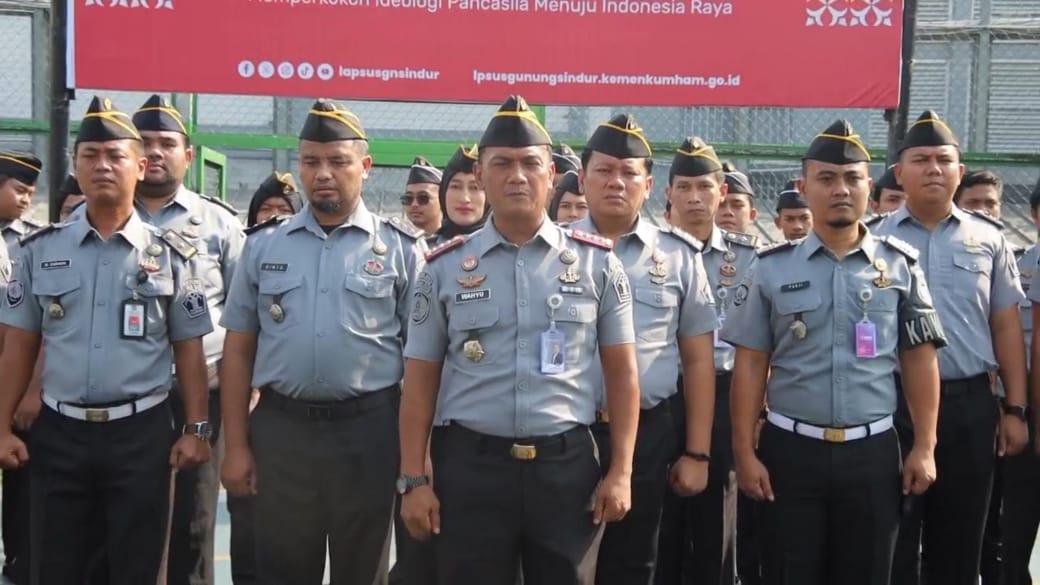 Kalapas Khusus Gunung Sindur Wahyu Indarto Pimpin Jajarannya Ikrar Anti-Halinar 2025 (Foto Istimewa)