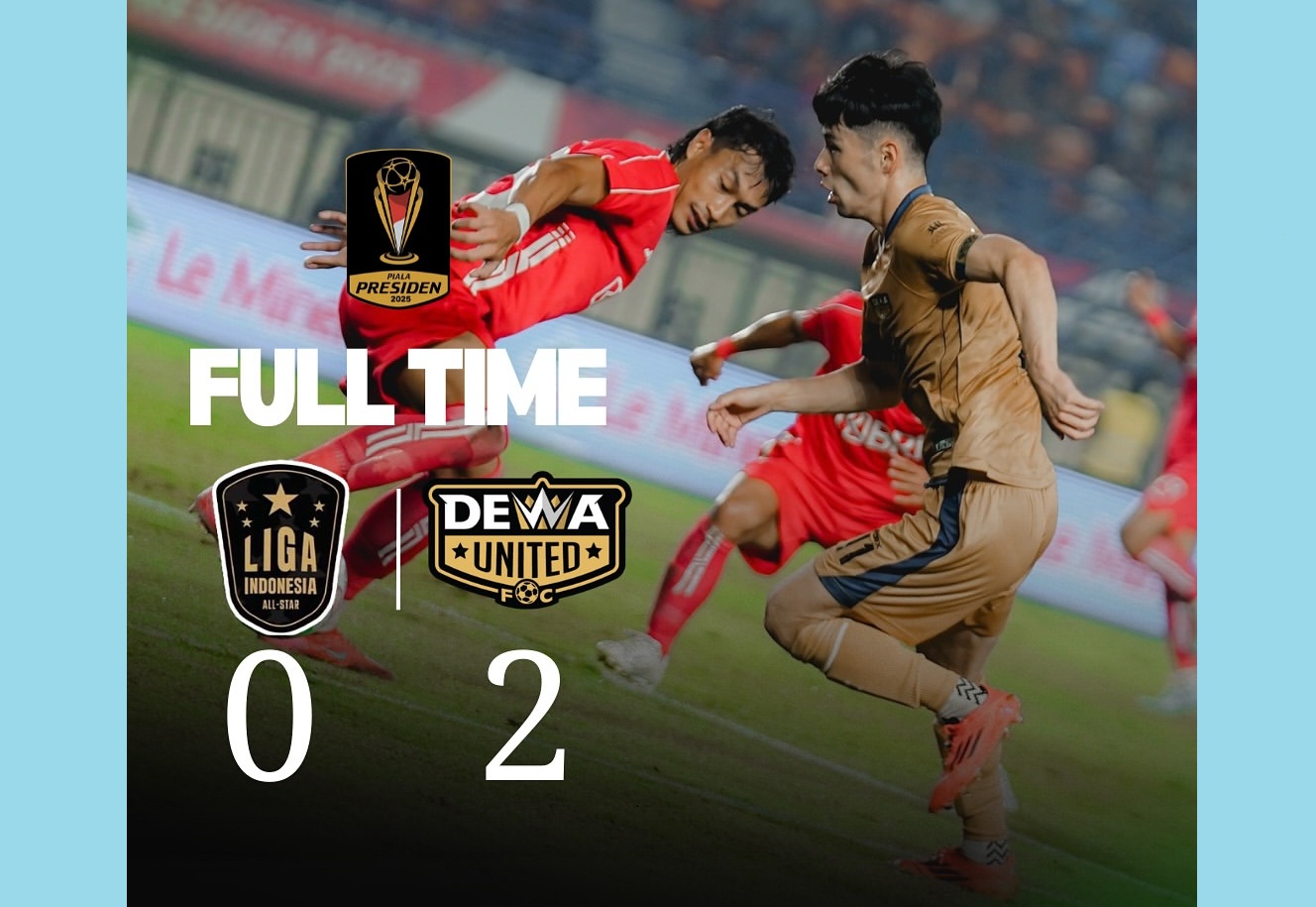
Dewa United libas Liga All-Stars dengan skor 2-0. (Foto: IG/@infoligaindonesi)

