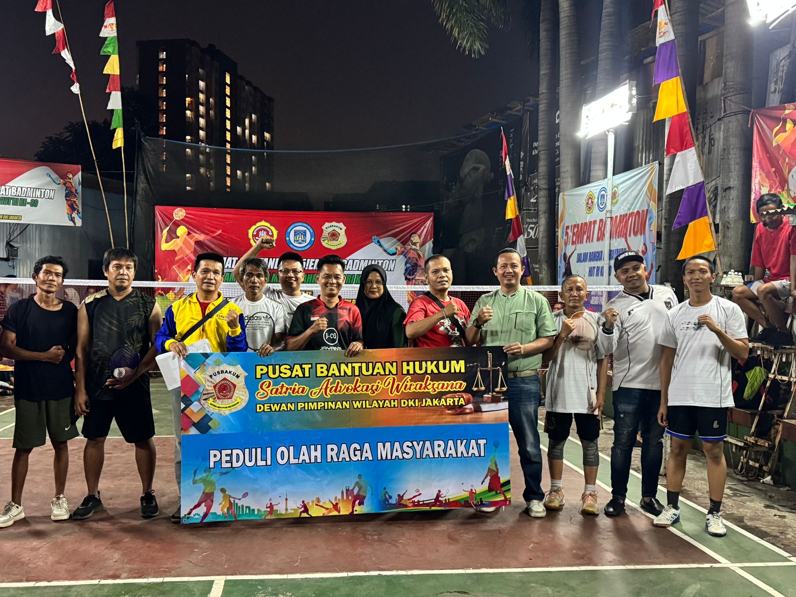 Pusbakum Satria Advokasi Wicaksana DKI Jakarta Sponsori Turnamen Badminton di Ulujami, Jakarta Selatan (Foto Istimewa)